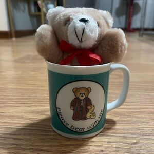 Vintage 80s Bear Mug Plush